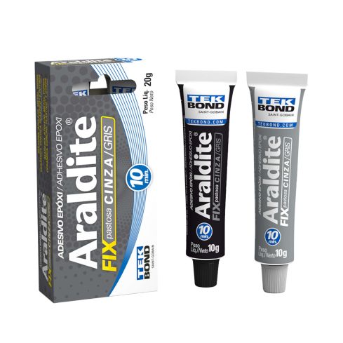 ARALDITE FIX PASTOSO CINZA 10 MINUTOS 20g - TEKBOND