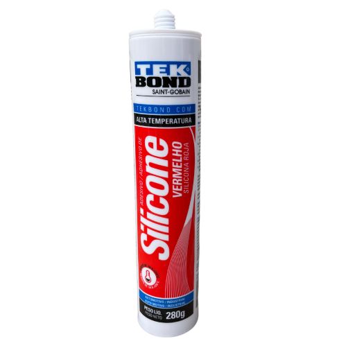 SILICONE ALTA TEMPERATURA VERMELHO 280g - TEKBOND