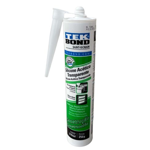 SILICONE ACETICO TRANSPARENTE CONSTRUCAO 270ml256g - TEKBOND
