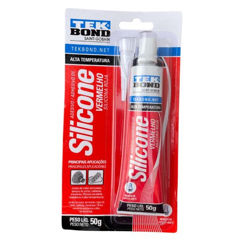 SILICONE ALTA TEMPERATURA VERMELHO BLISTER 50g - TEKBOND