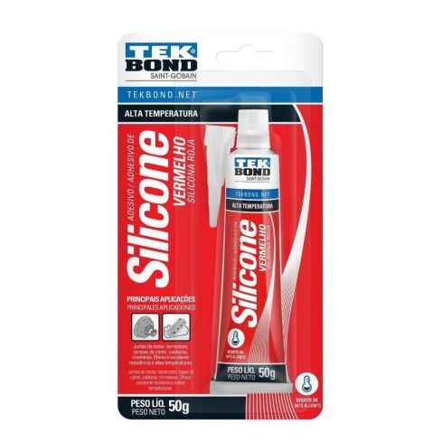 SILICONE ALTA TEMPERATURA VERMELHO BLISTER 50g - TEKBOND