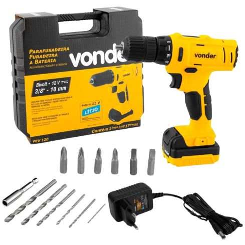 PARAFUSADEIRA FURADEIRA BATERIA 12V PFV120 - VONDER