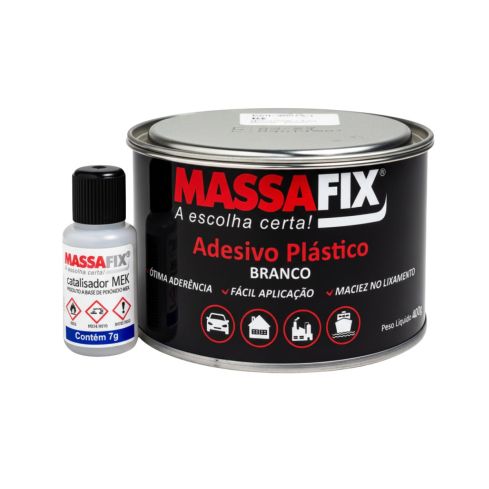 COLA PLASTICA BRANCA 400 gr - MASSAFIX