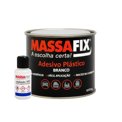 COLA PLASTICA BRANCA 800 gr - MASSAFIX