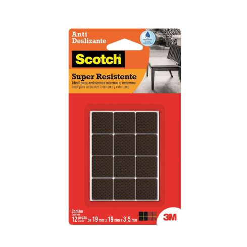 ANTIDESLIZANTE QUADRADO PRETO PEQUENO 20mm EP014 c12un - 3M