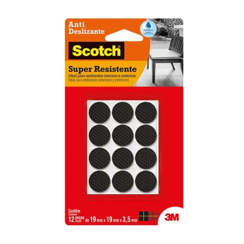 ANTIDESLIZANTE REDONDO PRETO PEQUENO 20mm EP018 c12un - 3M