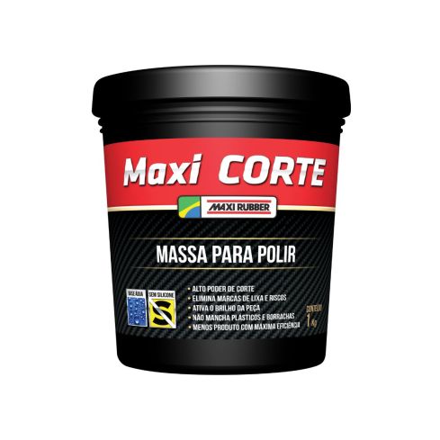 MAXI CORTE MASSA POLIR BASE AGUA 1kg - MAXIRUBBER
