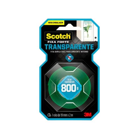 FITA FIXA FORTE VHB DUPLAFACE TRANSP 19mmX2m - 3M