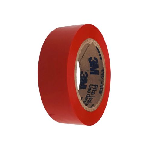 FITA ISOLANTE IMPERIAL VERMELHA 18mmX10m - 3M