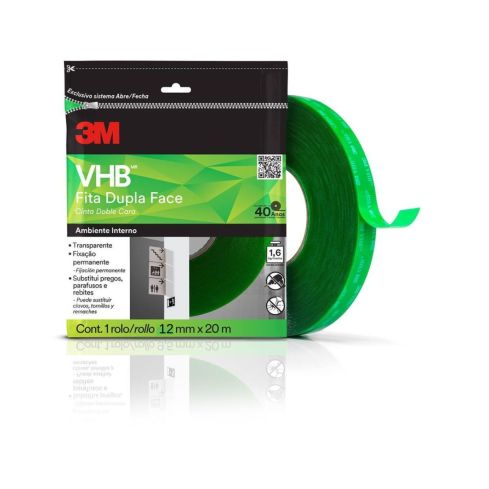FITA VHB 4910 DUPLAFACE TRANSP 12mmX20m FLOWPACK - 3M