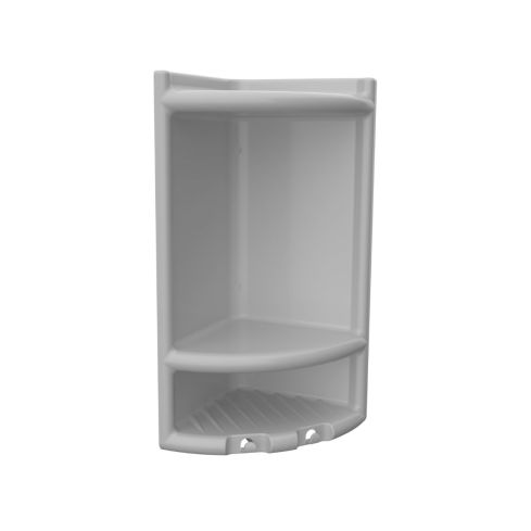 PORTA SHAMPOO P BANHEIRO CINZA CLARO - HERC