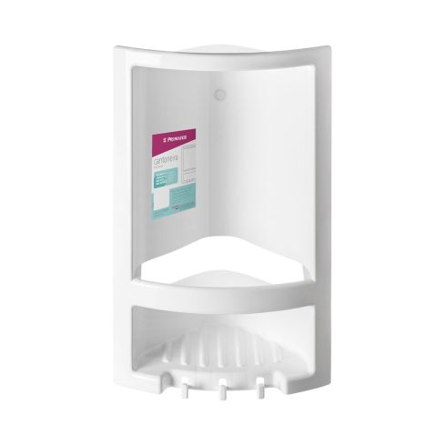 CANTONEIRA PLASTICO COM GANCHOS BRANCO 385x235x16cm - PRIMAFER