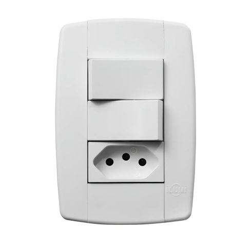 SLIMCJ 2 INTER SIMPLES 1 TOMADA SIMPLES 10A 250V - ILUMI