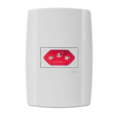 SLIMCJ 1 TOMADA TAMPA VERMELHA 20A 250V HORIZ - ILUMI