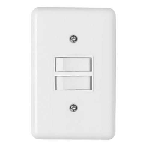 STYLUSINTERRUPTOR 2 TECLA 1 SIMPLES 1 PARALELA 6A 250V C PLACA 4X2 - ILUMI