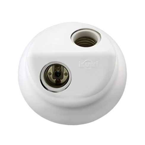 PLAFON 2 LAMPADAS 100W 250V BRANCO - ILUMI