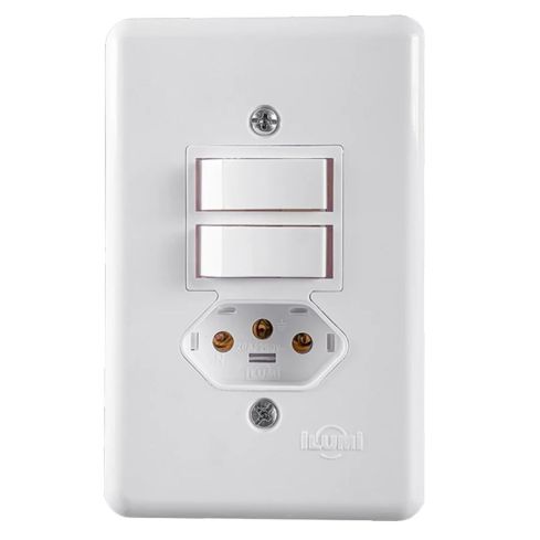 STYLUSINTER 2 TECLA1 TC SIMPLES1 PARALTOM FIXA 2PT 10A 250V - ILUMI