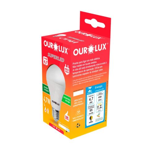 LAMPADA SUPER LED 47WBivolt6500k450lum - OUROLUX