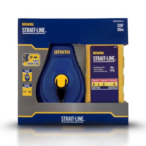 JOGO CARRETEL DE LINHA GIZ VERMELHO STRAITLINE 30m - IRWIN