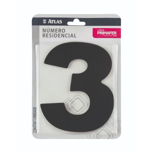 NUMERO RESIDENCIAL ACM PRETO N3 - PRIMAFER