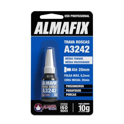 ALMAFIX TRAVA ROSCAS A3242 MEDIO TORQUE 10g - ALMATA QUIMICA