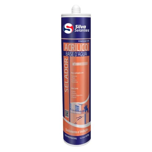 SELADOR ACRILICO BASE D'AGUA PRETO 430g - SILVA SELANTES
