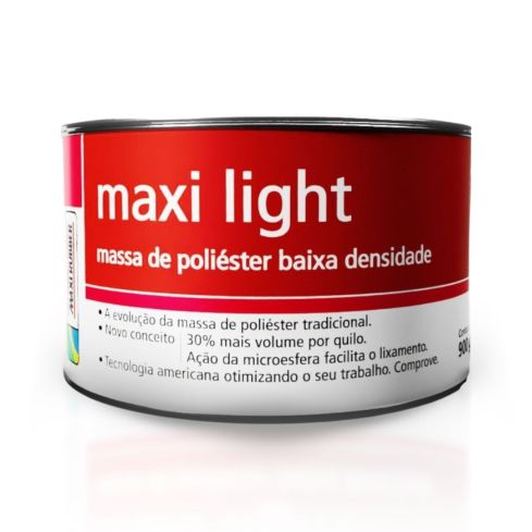 MAXI LIGHT - MASSA POLIESTER 900g - MAXIRUBBER