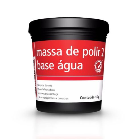 MASSA POLIR N°2 BASE AGUA 1kg - MAXIRUBBER