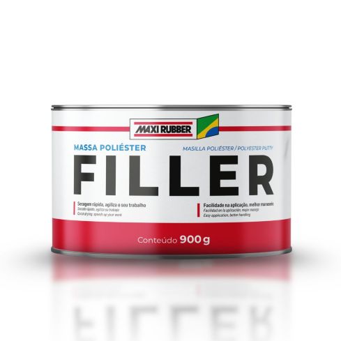 MASSA POLIESTER FILLER 900g - MAXIRUBBER