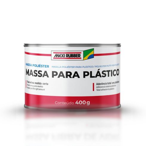 MASSA POLIESTER PARA PLASTICO 400g - MAXIRUBBER