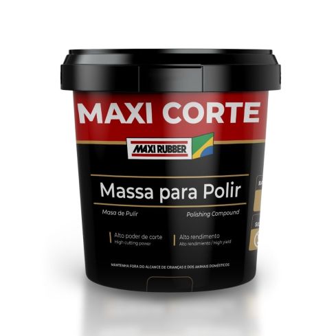 MAXI CORTE MASSA POLIR BASE AGUA 500g - MAXIRUBBER