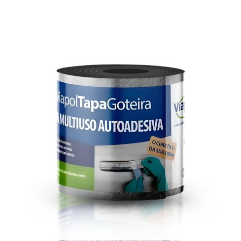 FITA TAPA GOTEIRA ALUMINIZADA 20cmx10m - VIAPOL