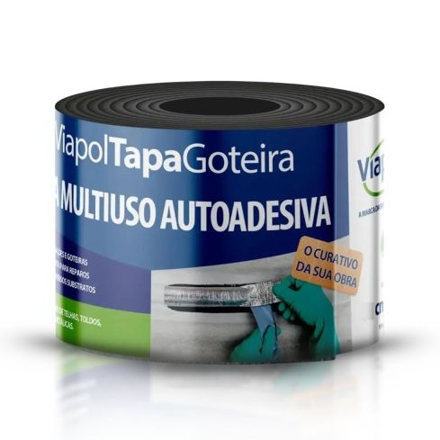 FITA TAPA GOTEIRA ALUMINIZADA 15cmx10m - VIAPOL