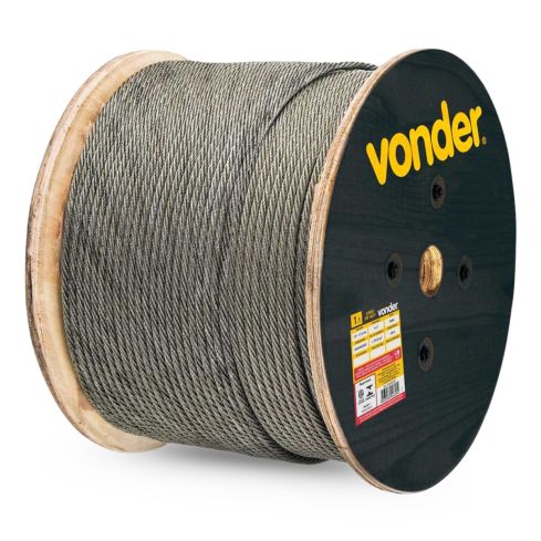 CABO DE ACO GALVANIZADO 3,97mm 5/32" 6x7 100m - VONDER
