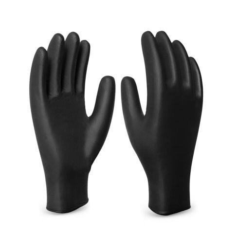 LUVA NITRILICA PRETA HEAVY GG 10" c/50un - IMBAT LUVAS E PROTEÇAO
