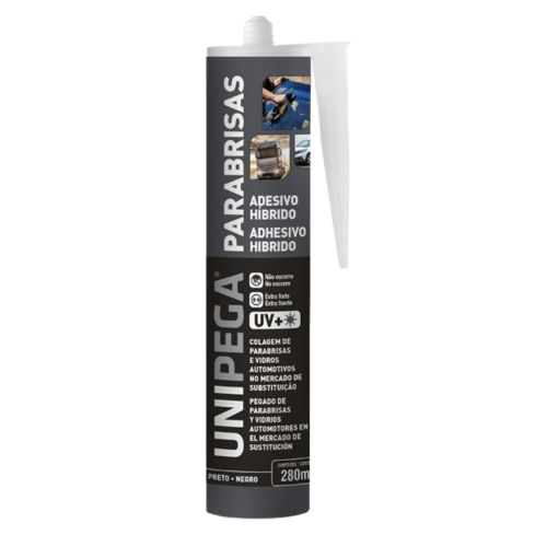 PU PARA PARABRISA PRETO 280ml - UNIPEGA