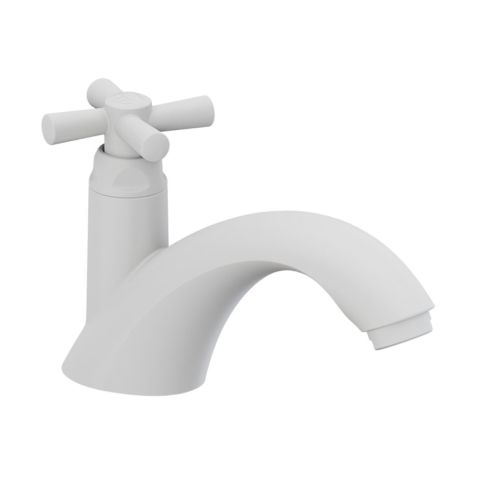 TORNEIRA LAVATORIO MESA 1/2" CROSS BRANCA - TIGRE