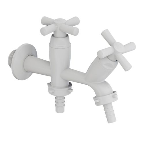 TORNEIRA DE TANQUE E MAQUINA 1/2" 3/4" CROSS BRANCA - TIGRE