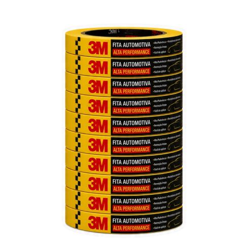 FITA CREPE ALTA PERFORMANCE AMARELA 16mmX40m - 3M