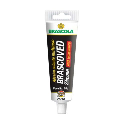BRASCOVED SILICONE ALTA TEMPERATURA PRETO 50g - BRASCOLA