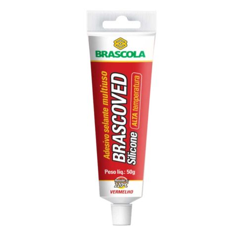 BRASCOVED SILICONE ALTA TEMPERATURA VERMELHO 50g - BRASCOLA