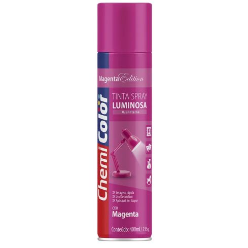 TINTA SPRAY LUMINOSA MAGENTA 400ml - CHEMICOLOR
