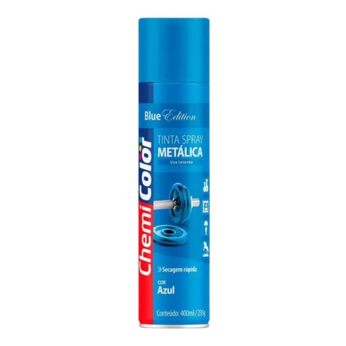TINTA SPRAY METALICA AZUL 400ml - CHEMICOLOR