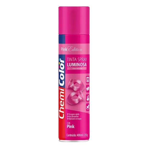 TINTA SPRAY LUMINOSA PINK 400ml - CHEMICOLOR