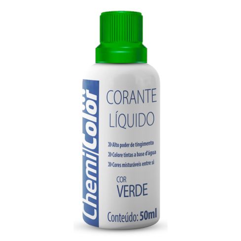 CORANTE LIQUIDO VERDE 50ml c12un - CHEMICOLOR