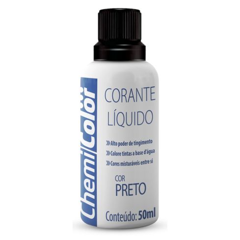 CORANTE LIQUIDO PRETO 50ml c12un - CHEMICOLOR