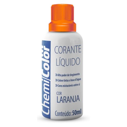CORANTE LIQUIDO LARANJA 50ml c12un - CHEMICOLOR