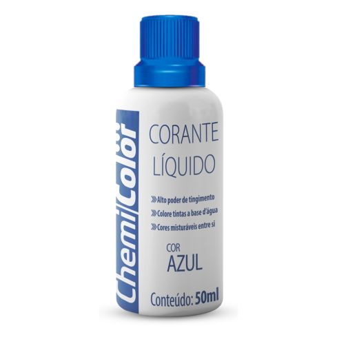 CORANTE LIQUIDO AZUL 50ml c12un - CHEMICOLOR