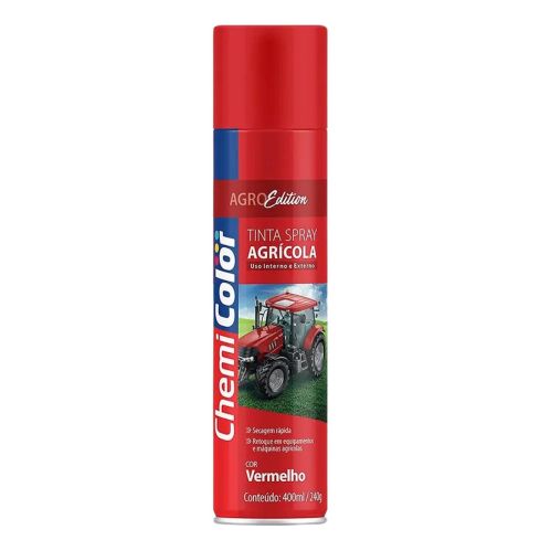TINTA SPRAY AGRICOLA VERMELHO MF 400ml - CHEMICOLOR