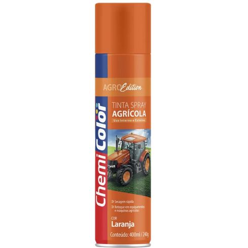 TINTA SPRAY AGRICOLA LARANJA JC 400ml - CHEMICOLOR